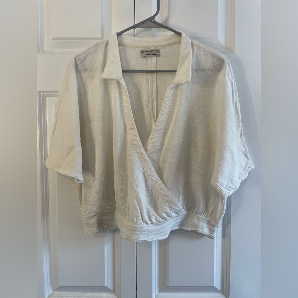 Urban Outfitters Gauzy Crossover Top | Size Large